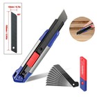 WORKPRO 18mm Heavy Duty Snap-off Box Cutter with 10-Piece SK5 Blades,Home Use
