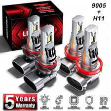 For Honda Accord 2008-2018 Led Headlight High Low Beam 4x Bulbs Kit Bright White For Honda Accord 2008-2018 Led Headlight High Low Beam 4x Bulbs Kit Bright White