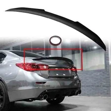 For Infiniti 2014-20 Q50 Gloss PSM Style High Kick Duckbill Trunk Spoiler Wing
