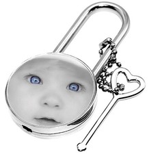 Custom Round Lock Keychain
