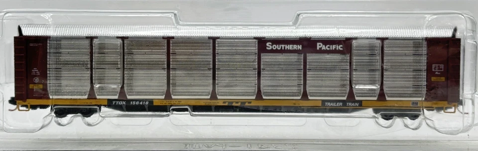 N Scale Red Caboose 19210-1 Southern Pacific Closed Auto Rack TTGX 156418 - Image 3 of 4