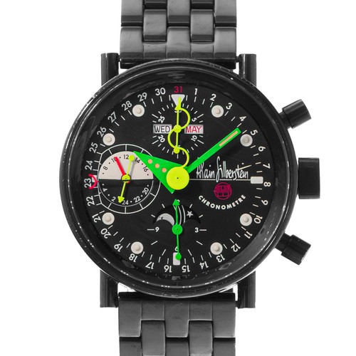 Alain Silberstein Krono Bauhaus LWO 5100 40mm Black Steel Mens...