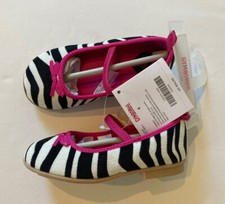 NWT Gymboree Wild One Size 8 Zebra Stripe Flats Shoes for about 2T-3T