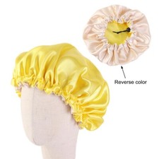 Kids Girls Satin Bonnet Night Sleep Cap Hijab Hair Care Cover Elastic Band Hat