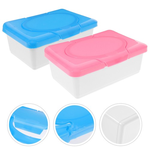 2 Pcs Flushable Wipes Bathroom Organizer Eco-friendly Box Travel Container