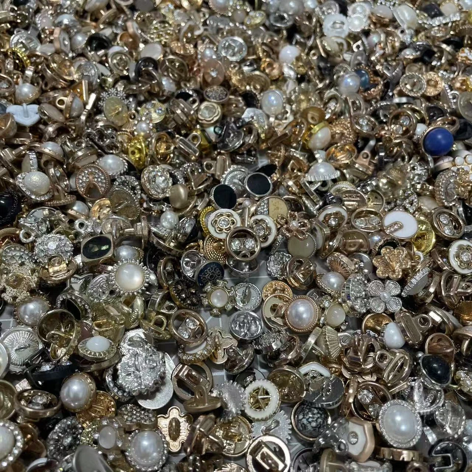 Vintage Metal Composite Buttons 50x for Jewelry Making or Sewing Read Descripton - Image 4 of 4