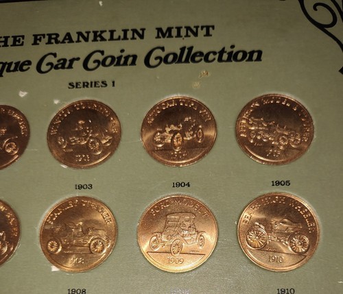 Franklin Mint Antique Car Coin Collection Series 1 1901-1925 Missing 1 Coin Vtg - Picture 4 of 7