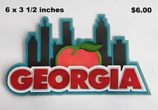 GEORGIA STATE TITLE scrapbook paper piecing premade 3D die cut by Rhonda