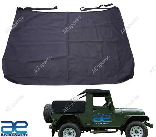 Bikini Soft Top With Straps Black Denim Fits For Mahindra MM 540 Roxor Thar - Picture 1 of 8