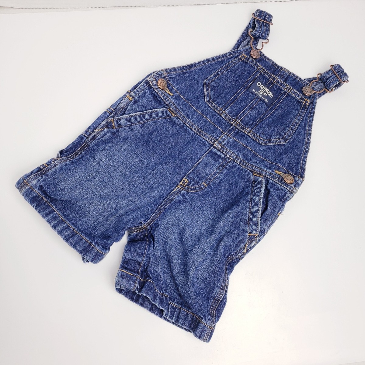 Vintage OshKosh B'Gosh Size 18 Months Blue Denim Overalls