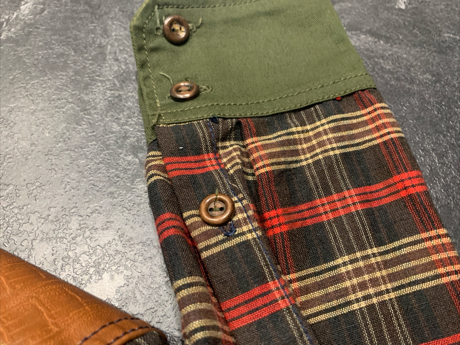 Men’s Preme Plaid Patch Button Down Long Sleeve S… - image 10