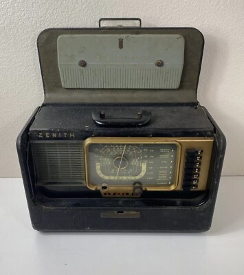 Vintage Zenith Trans Oceanic Model H500 Shortwave Radio 5H40 Parts Or Repair