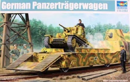 Trumpeter 01508  1:35th scale German Panzerträgerwagen Tank & railway Truck