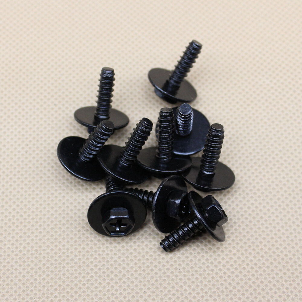 10 Pcs For Mazda 9CF6-00-516B Bumper Retainer Screw 8mm Hex Splash