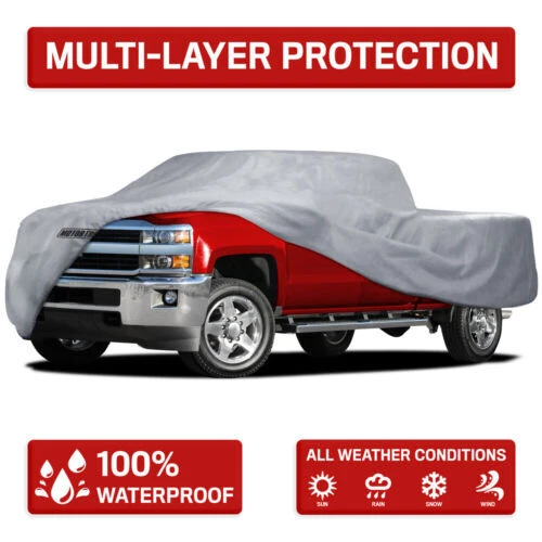 Cubierta impermeable multicapa para camioneta pickup Motor Trend se adapta a Nissan Titan doble cabina Foto 2 de 4