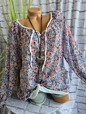 Kangaroos Damen Chiffon Bluse Gr. 44/46 bunt gemustert (227) NEU
