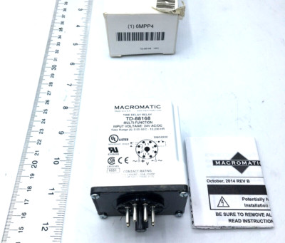 Macromatic Time Delay Relay Multi-Function Ser A TD-88168 NIB