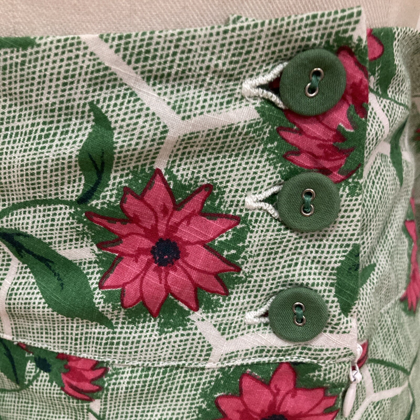 Seasalt Skylark Floral/Honeycomb Cotton Skirt, Size 10 UK, New without tags 2