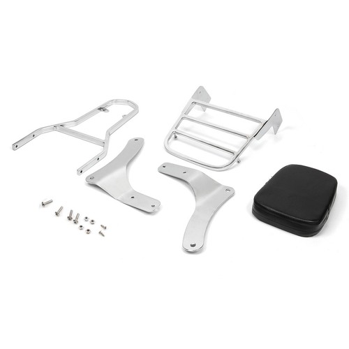 Chrome Sissy Bar Backrest with Luggage Rack For Kawasaki Vulcan 900 VN900 06-23 - Picture 7 of 9