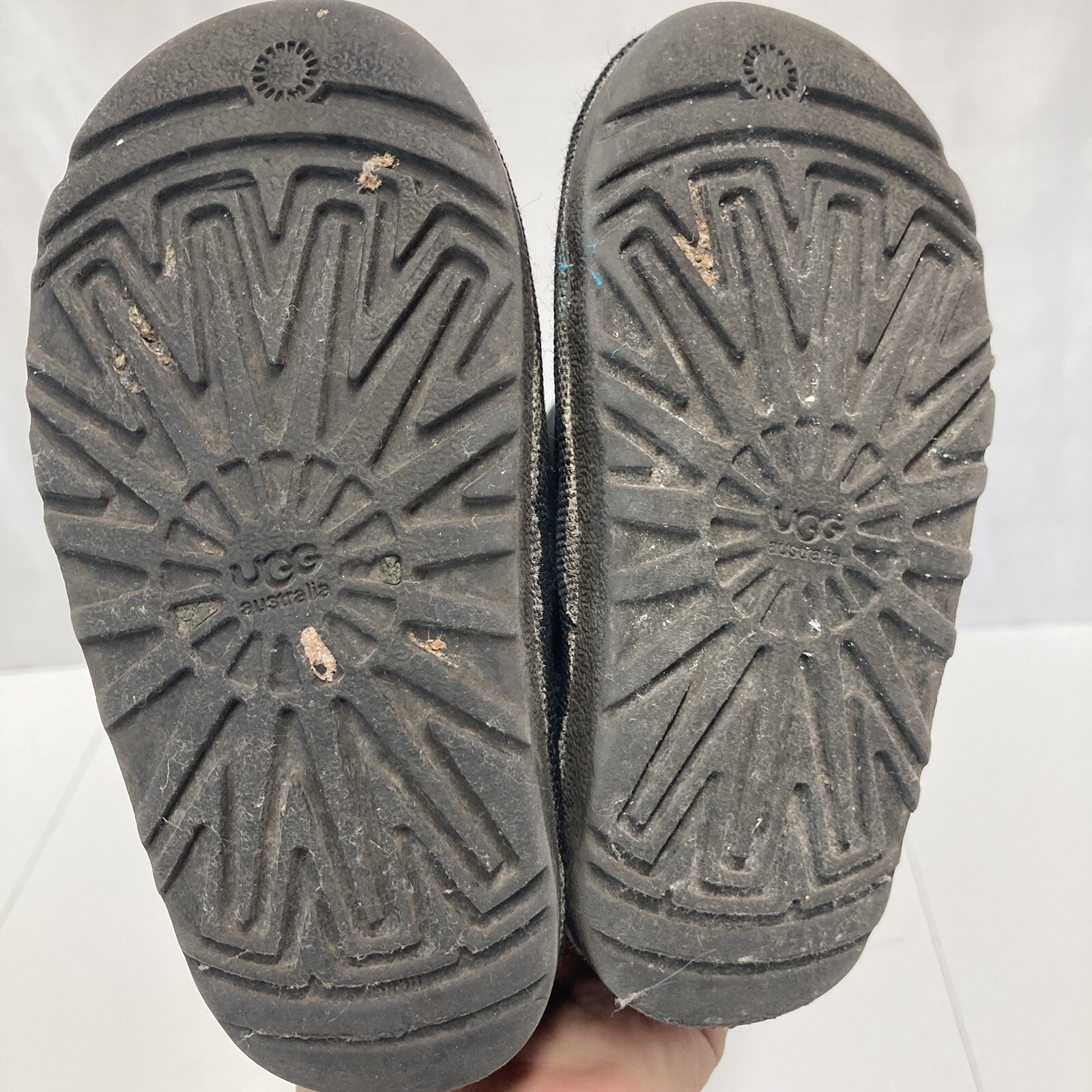 UGG Size 24 Months Black and Gold Paisley Boots Fur Lined image 4