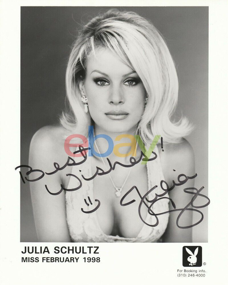 Julia Schultz Playboy Playmate Headshot Signed Max 62% OFF Promo Fresno Mall Autographe