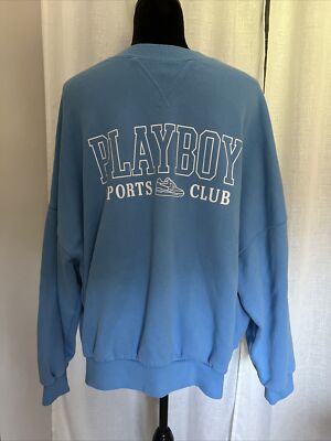 Playboy Sports Club Pacsun Sweatshirt Mens Medium Blue