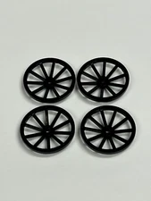 Lego Black 43mm Wagon Wheel Lot of 4 Castle Western