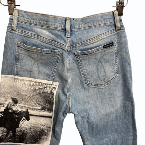 Calvin Klein x Andy Warhol Rodeo Print Jeans ASO Kendall Jenner Size 28 x 34 - Picture 8 of 18