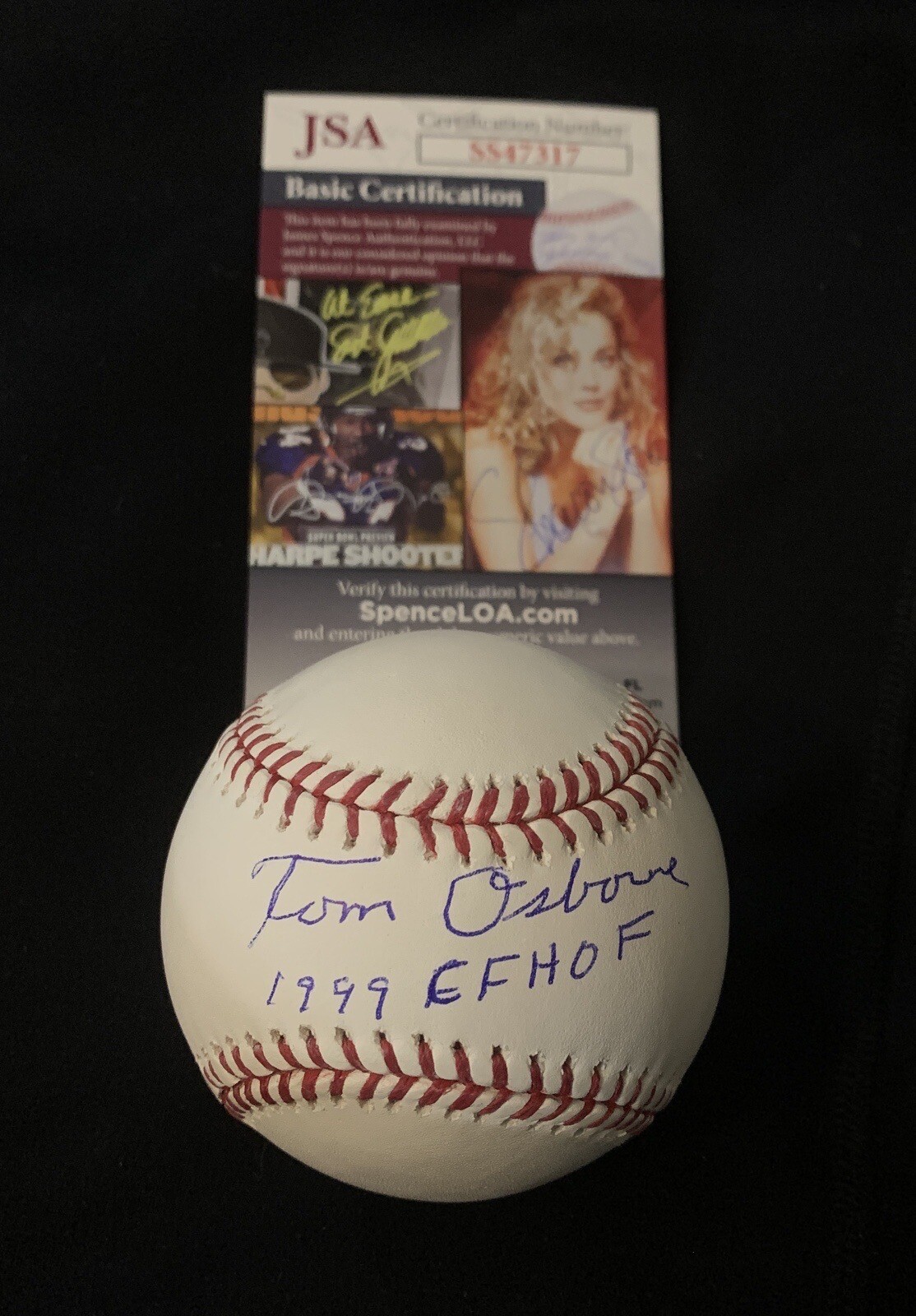 Tom Osborne Autographed Signed Nebraska Cornhuskers ROMLB Football Auto CFB HOF 1999 JSA COA 