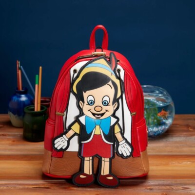 ✨️NEW✨️ Loungefly Pinocchio puppet Mini Backpack Disney Disney100 Decades Pinocchio Loungefly Mini Backpack  main image 4
