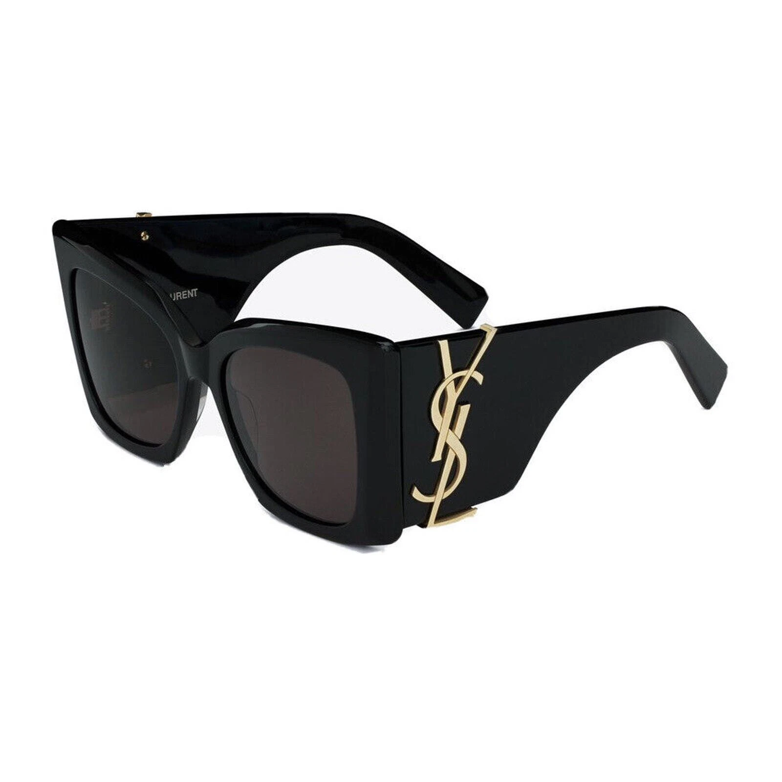 Saint Laurent — Saint Laurent SL M119 BLAZE-001 Black Gold YSL LOGO Cat Eye AUTHENTIC Sunglasses