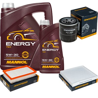 Inspektionspaket 6L Energy 5W-30 für KIA Stonic 1.0 T-GDi 1.4 CVVT 1.2 Rio IV