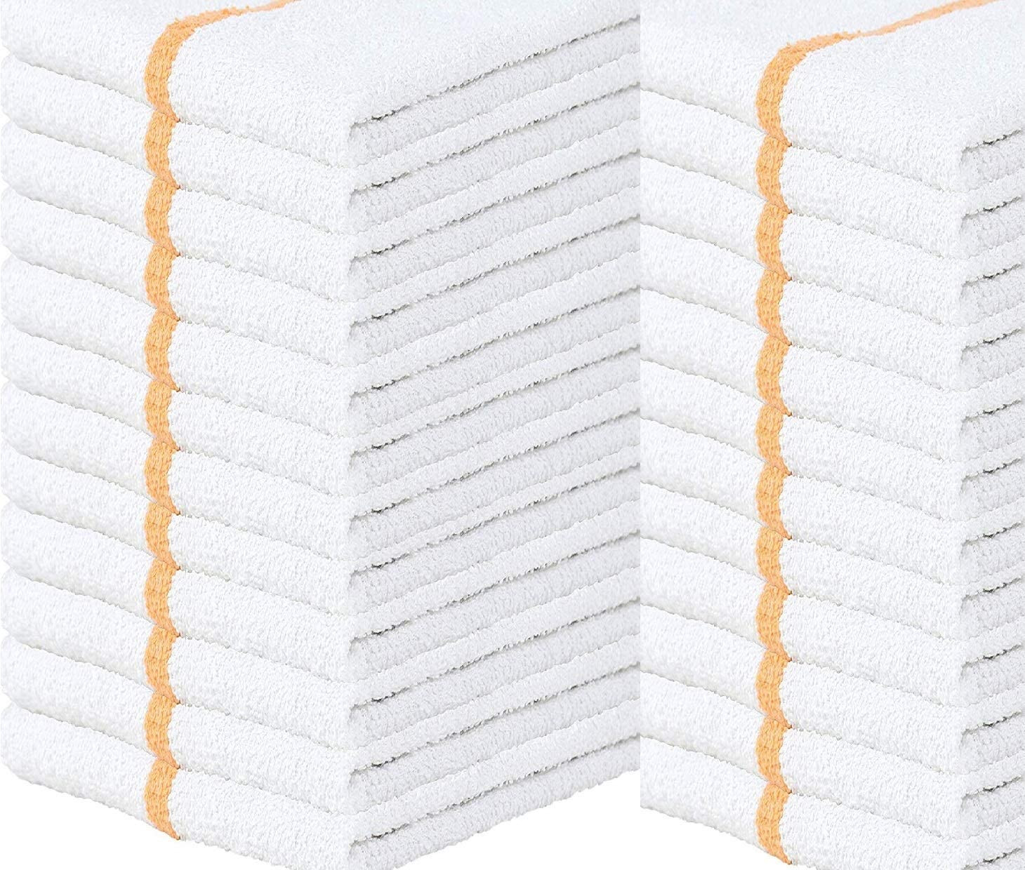 Towels N More 24 Kitchen Cleaning Towels, 16x19 Bar Mop Towels, 31oz Commercial 