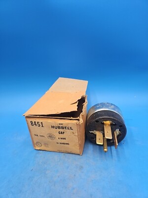 Hubbell 8451 Industrial Electrical Plug, 4 Wire, 3 Pole 50A 250V. 8451C