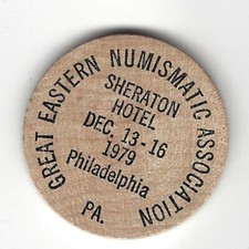 1979, Great Eastern Numismatic Association, Philadelphia, PA, Wooden Nickel