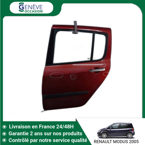 Porte Arrière Gauche Pour Renault Modus Phase 1 (2005) - Occasion, Couleur Orange Foncé, Garantie 12 Mois