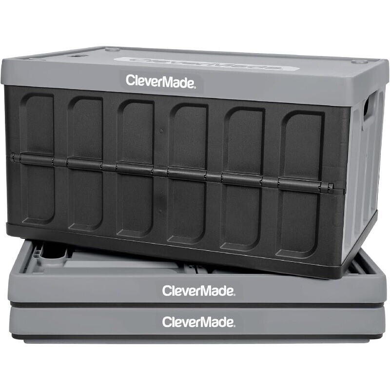Reusable Collapsible Storage Bins with Lids