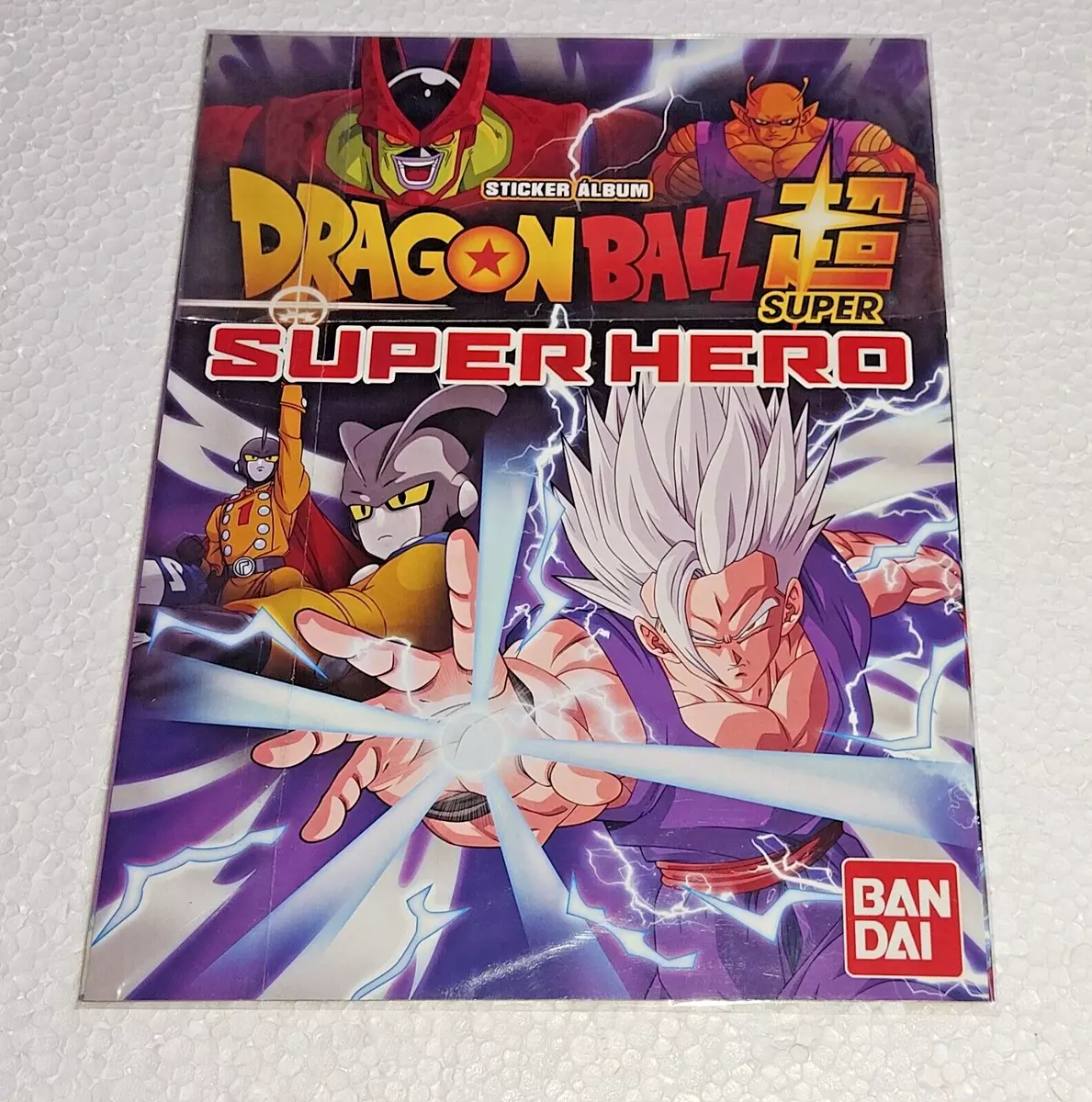 ALBUM DRAGON BALL SUPER HERO + SET COMPLETO A PEGAR + SET COMPLETO CARDS