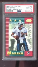 1999 Leaf Certified 3 Star Mirror Red #164 Dan Marino PSA 10 Graded Card NFL