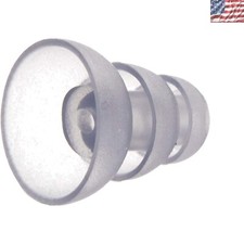 Small 3-Flange Replacement Eartips - 10-Pack for ER4 and More - Frost White