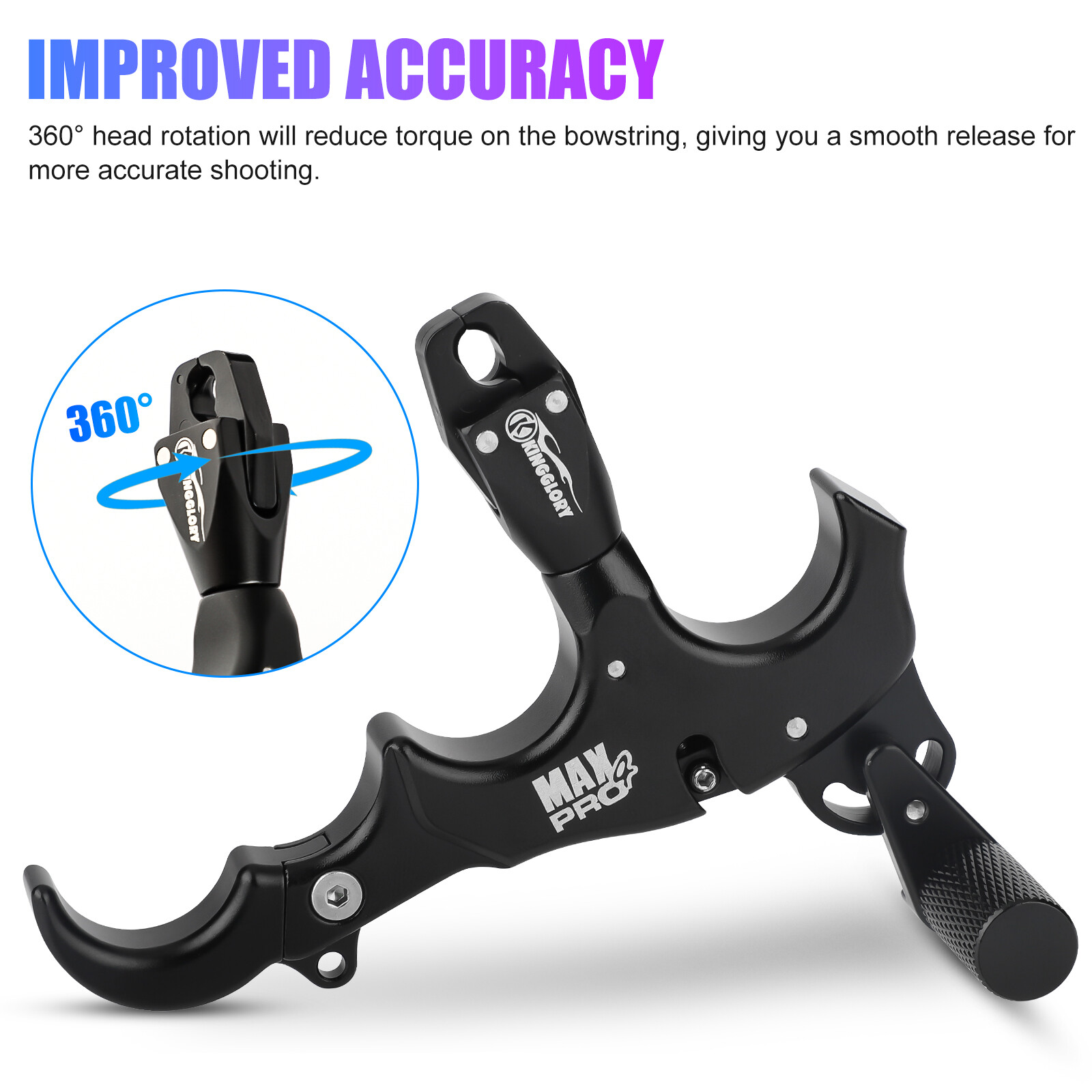 Compound Bow Release Aids Thumb Trigger 3 or 4 Finger Grip Caliper