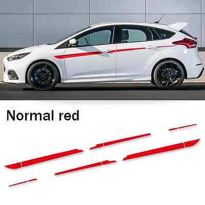 Cuerpo deportivo falda lateral cintura línea rayas calcomanía vinilo pegatina envoltura para Ford Focus - Imagen 19 de 27