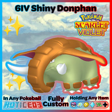 DONPHAN ✨SHINY✨/Non-Shiny 6IV Pokemon SCARLET and VIOLET Competitive VGC 23 EVs