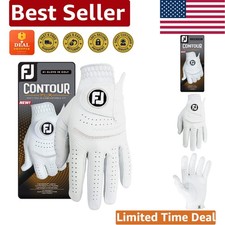 Footjoy Men's Contour FLX Golf Glove - Left Hand, Pearl, X-Large, Ultimate Fit