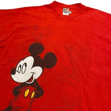Vintage Disney Mickey Mouse Tee Shirt Single Stitch USA Made 90s Y2K XL