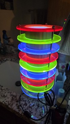 Vintage LumiSource Tunnel Lamp Lucite Black Light Neon Tower 16 