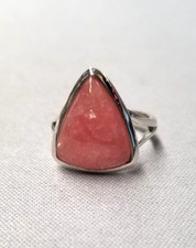 Rhodochrosite Sterling Silver Ring sz 6