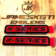 “K-SERIES” Custom PLATINUM   Badge JDM  HONDA ACURA IMPORTS STANCE K-SWAP