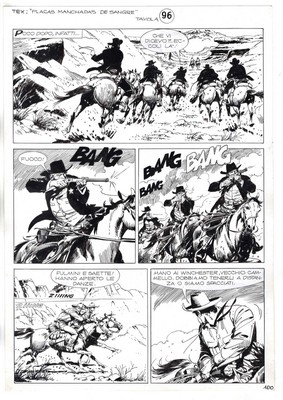 Tex - The Donegan Brothers - p.100 - Miguel Repetto - Original Table - 2004