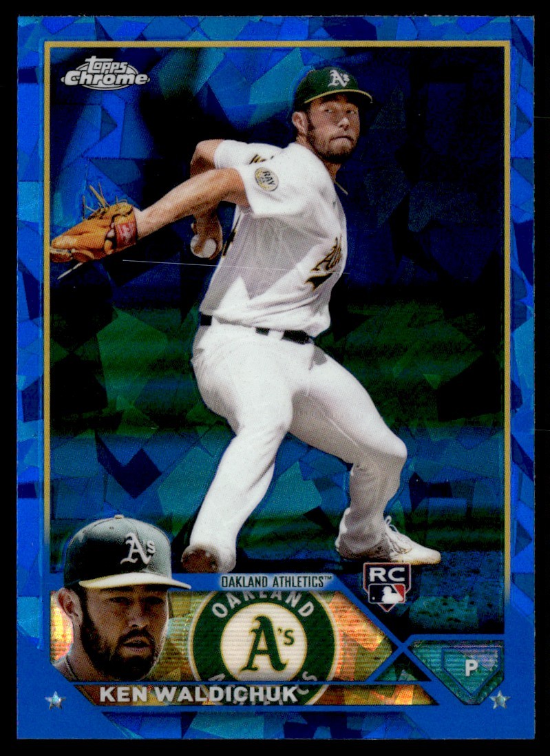 KEN WALDICHUK 2023 TOPPS CHROME SAPPHIRE RC OAKLAND ATHLETICS #340